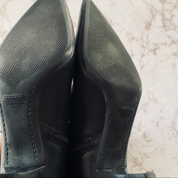 Coach Womens Mandie Black Knee High Leather - Picture 4 of 6